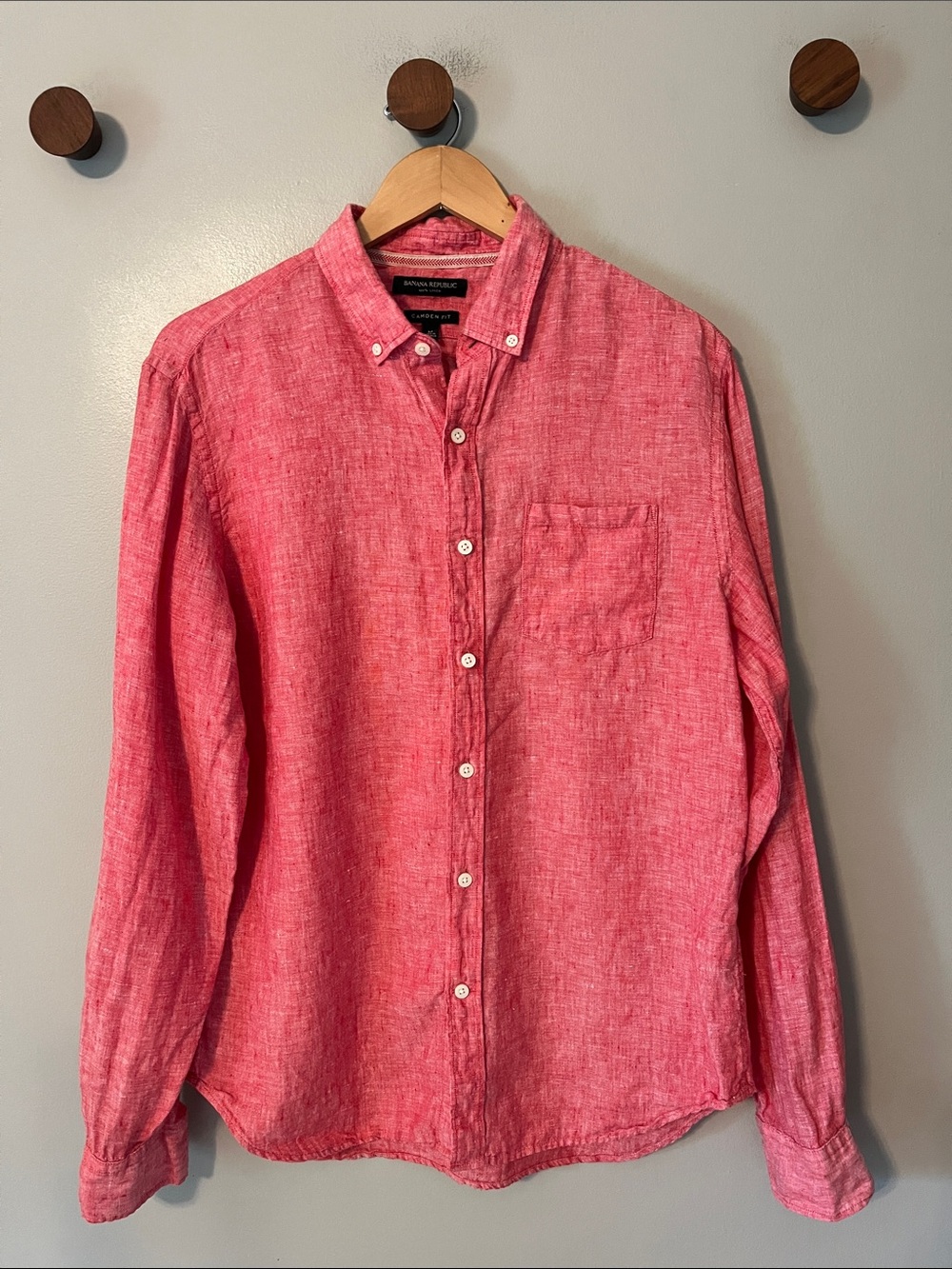Banana Republic 100% Linen Button Down Shirt Camden Fit Size Medium